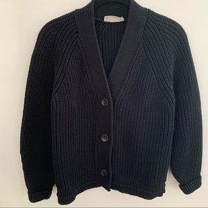 Chunky Black Everlane Cardigan